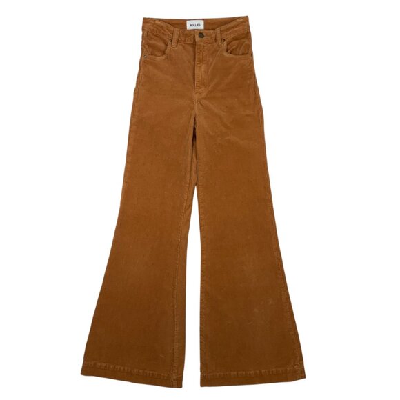 Rollas Eastcoast Flare Pant 26 Tan Corduroy High Rise Zip Fly Bohemian Fall - Picture 11 of 12